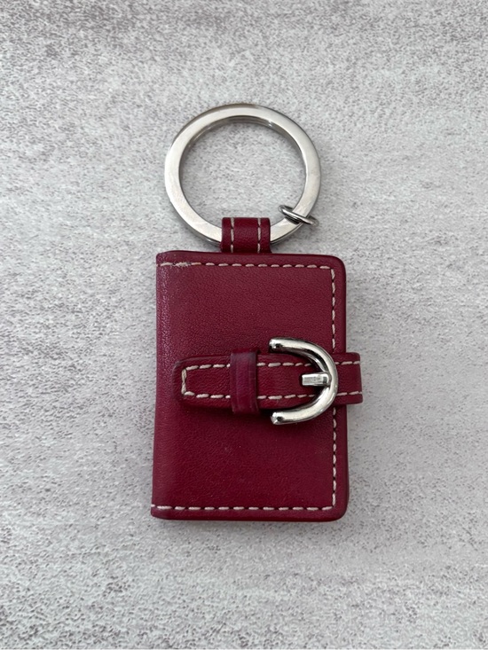 Coach Accessories - COACH Red Leather Mini Book Keychain